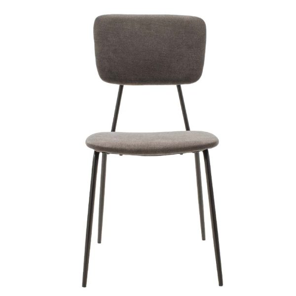 096 000009 4 3 Chair Tania pakoworld dark grey antique fabric-black legIndoor furniture > Chairs