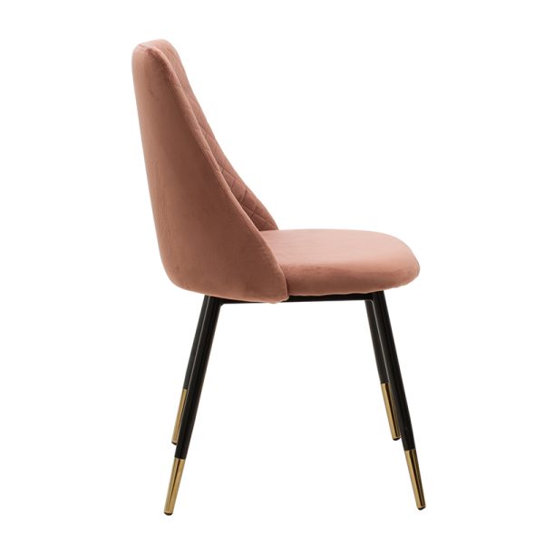 096 000015 2 3 Chair Giselle pakoworld velvet rotten apple leg black-goldenIndoor furniture > Chairs
