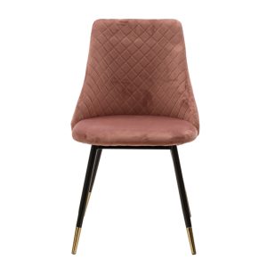 096 000015 3 3 Chair Giselle pakoworld velvet rotten apple leg black-goldenIndoor furniture > Chairs