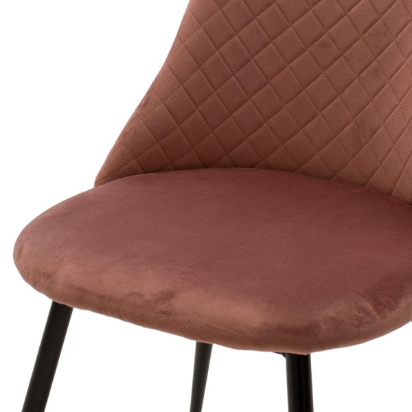 096 000015 4 3 Chair Giselle pakoworld velvet rotten apple leg black-goldenIndoor furniture > Chairs