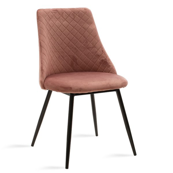 096 000022 14 Chair Giselle pakoworld velvet rotten apple-leg blackIndoor furniture > Chairs