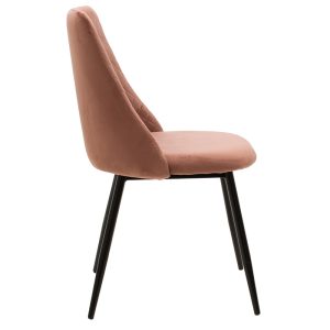 096 000022 2 11 Chair Giselle pakoworld velvet rotten apple-leg blackIndoor furniture > Chairs