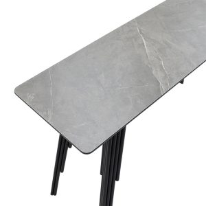 096 000028 2 2 Console Lifo pakoworld MDF dark grey cement-black 120x40x75εκSPRING OFFERS