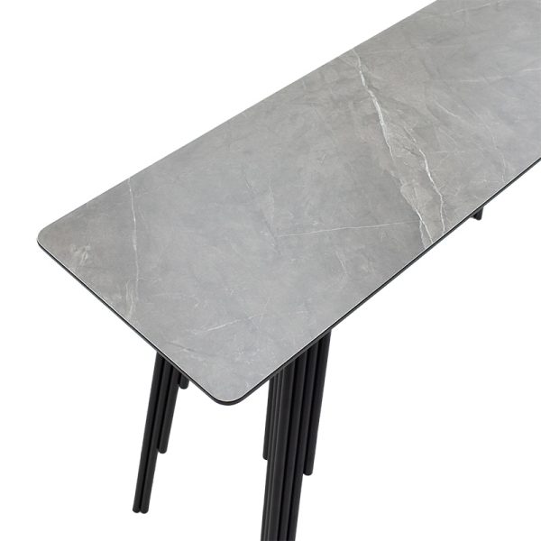 096 000028 2 2 Console Lifo pakoworld MDF dark grey cement-black 120x40x75εκSPRING OFFERS