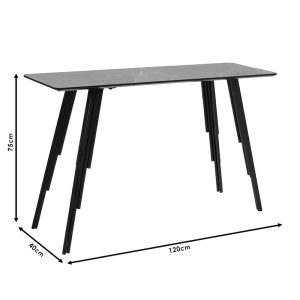 096 000028 3 2 Console Lifo pakoworld MDF dark grey cement-black 120x40x75εκSPRING OFFERS