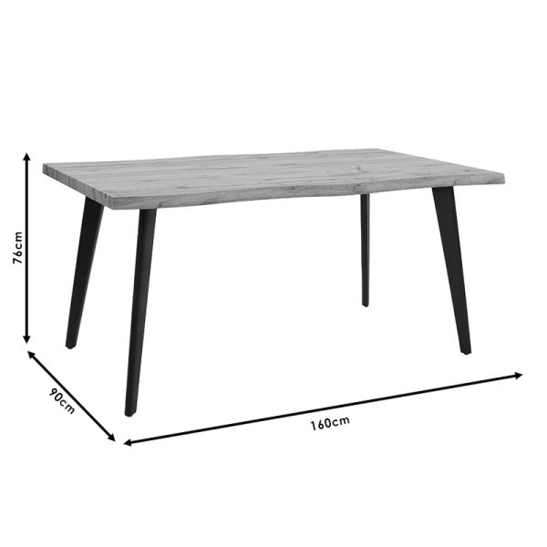 096 000030 4 5 Dining table Velto pakoworld MDF sonoma160x90x76εκIndoor furniture > Dining Tables