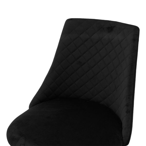 096 000037 4 7 Chair Giselle pakoworld black velvet leg black-goldenIndoor furniture > Chairs