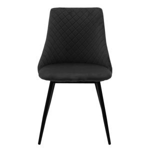 096 000038 3 6 Chair Giselle pakoworld black velvet-black legIndoor furniture > Chairs