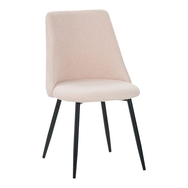 096 000039 13 Giselle chair pakoworld bouclé fabric in beige shade 51x52x82cmIndoor furniture > Chairs