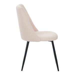 096 000039 3 10 Giselle chair pakoworld bouclé fabric in beige shade 51x52x82cmIndoor furniture > Chairs