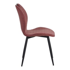 096 000046 3 3 Bongo chair pakoworld velvet in rotten apple shade with black metal legs 56.5x47x84cmIndoor furniture > Chairs