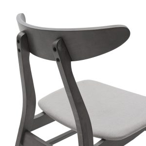 097 000008 4 5 Chair Orlean pakoworld grey fabric-anthracite rubberwood legIndoor furniture > Chairs
