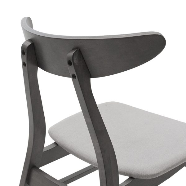 097 000008 4 5 Chair Orlean pakoworld grey fabric-anthracite rubberwood legIndoor furniture > Chairs