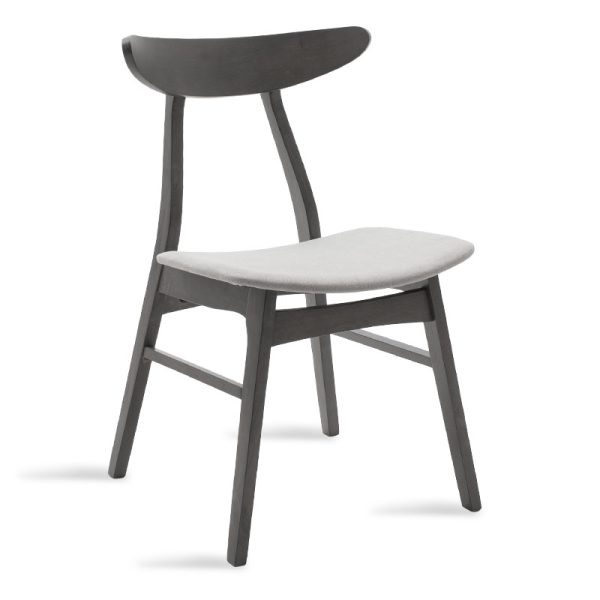097 000008 8 Chair Orlean pakoworld grey fabric-anthracite rubberwood legIndoor furniture > Chairs