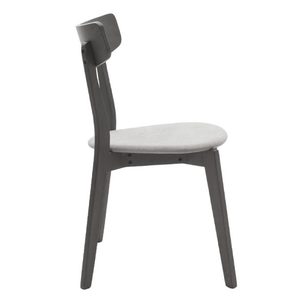 097 000012 2 4 Chair Toto pakoworld grey fabric-rubberwood anthracite legIndoor furniture > Chairs