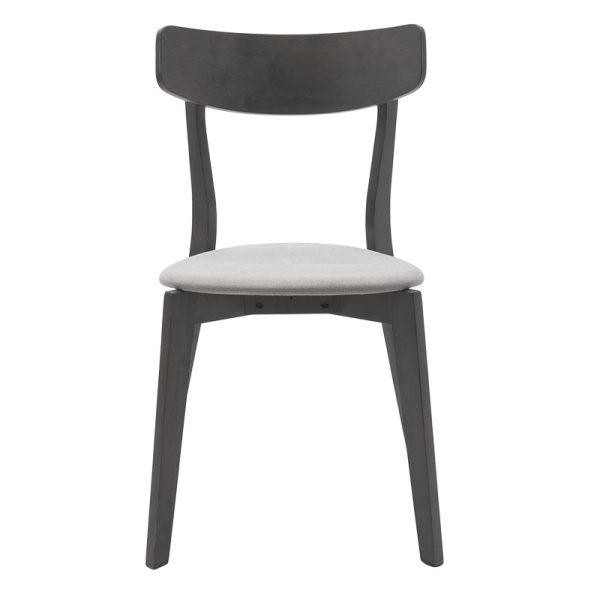 097 000012 3 4 Chair Toto pakoworld grey fabric-rubberwood anthracite legIndoor furniture > Chairs