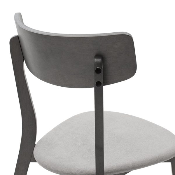 097 000012 4 4 Chair Toto pakoworld grey fabric-rubberwood anthracite legIndoor furniture > Chairs