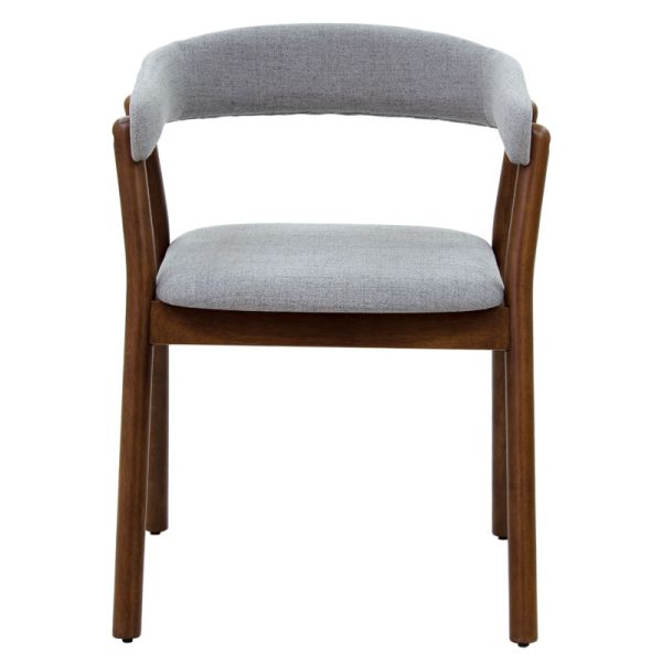 097 000013 3 2 Armchair Karma pakoworld gray fabric-rubberwood walnut legIndoor furniture > Armchairs
