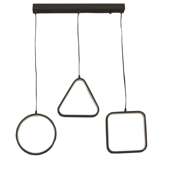 099 000092 2 Ceiling light with 3 bulbs PWL-0990 pakoworld LED 60W black 70x10x100cmLighting > Ceiling
