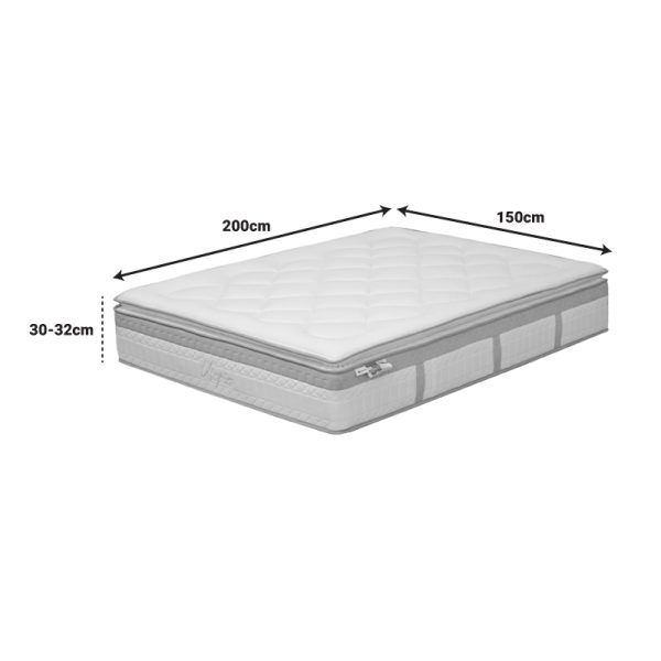 100 000058 3 4 Utopia pakoworld pocket spring mattress with aloe vera top layer 30-32cm 150x200cmIndoor furniture > Mattresses & Support