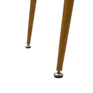 101 000018 4 7 Dining table Chloe pakoworld glass dark grey - natural legs 120x70x75cmIndoor furniture > Dining Tables