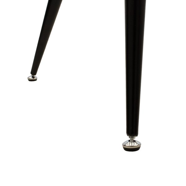 101 000019 3 3 Dining trable Astrid pakoworld glass 10mm black legs 140x80x75cmIndoor furniture > Dining Tables