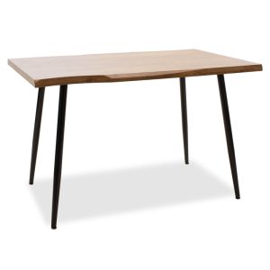101 000024 13 Dinning table neve pakoworld MDF walnut - metal black legs 120x80x75cmIndoor furniture > Dining Tables