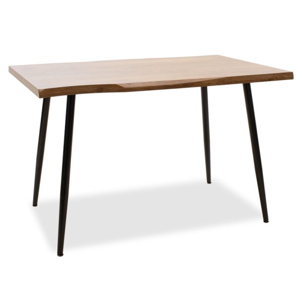 101 000024 13 Dinning table neve pakoworld MDF walnut - metal black legs 120x80x75cmIndoor furniture > Dining Tables