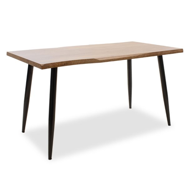 101 000025 11 Dinning table neve pakoworld MDF walnut - metal black legs 140x80x75cmIndoor furniture > Dining Tables