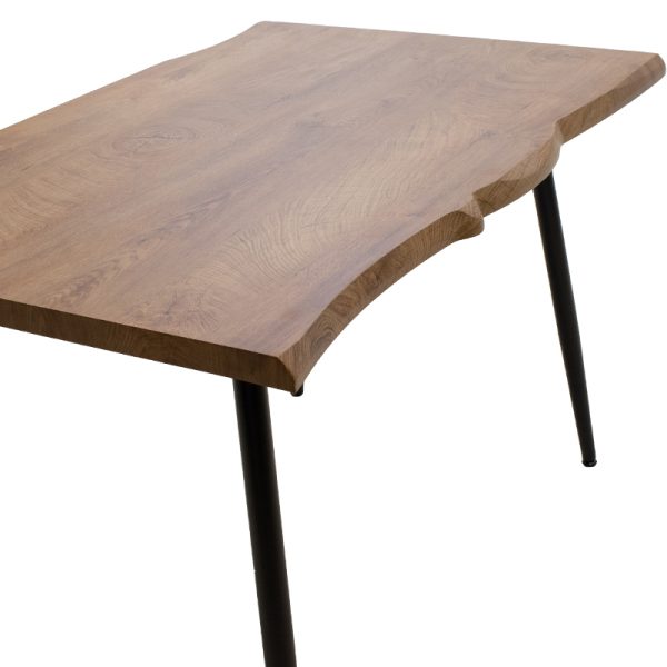101 000025 3 8 Dinning table neve pakoworld MDF walnut - metal black legs 140x80x75cmIndoor furniture > Dining Tables