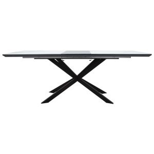 101 000036 2 5 Dining table extendable Palan pakoworld MDF marble grey-black160-200x80x77cmIndoor furniture > Dining Tables