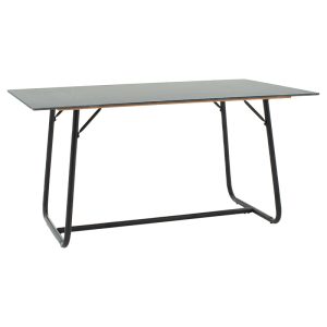 101 000075 5 Dinning table Revello pakoworld sintered stone black marble- metal black leg design 150x90x75cmSPRING OFFERS