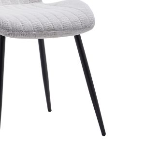 101 000087 3 3 Chair Fersity pakoworld white fabric-black metal leg 48x56.5x85.5cmIndoor furniture > Chairs
