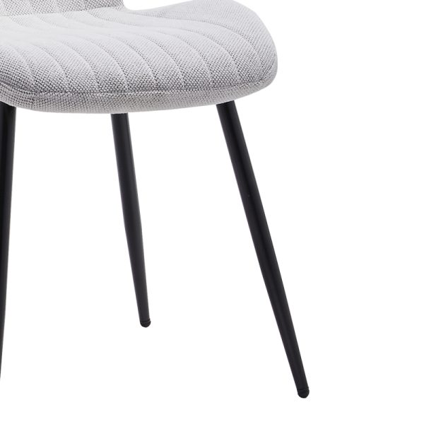 101 000087 3 3 Chair Fersity pakoworld white fabric-black metal leg 48x56.5x85.5cmIndoor furniture > Chairs