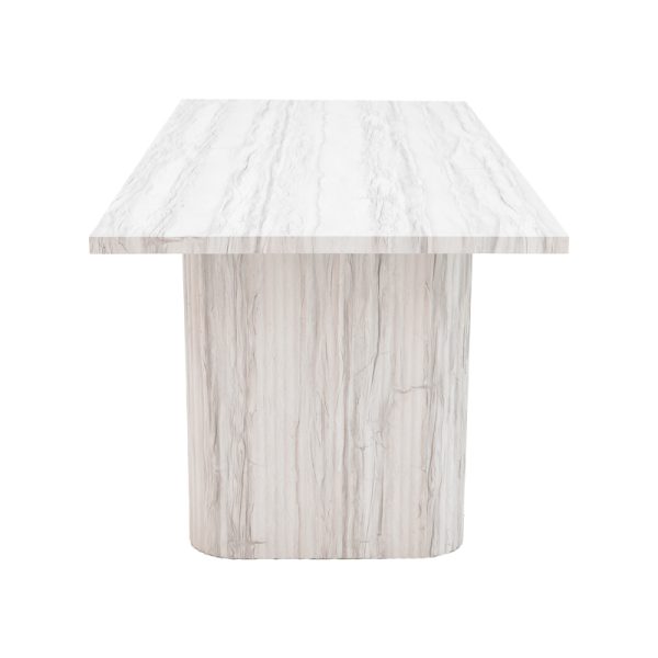 101 000094 2 3 Table Loozir pakoworld mdf in white marble color 180x90x75cmIndoor furniture > Dining Tables