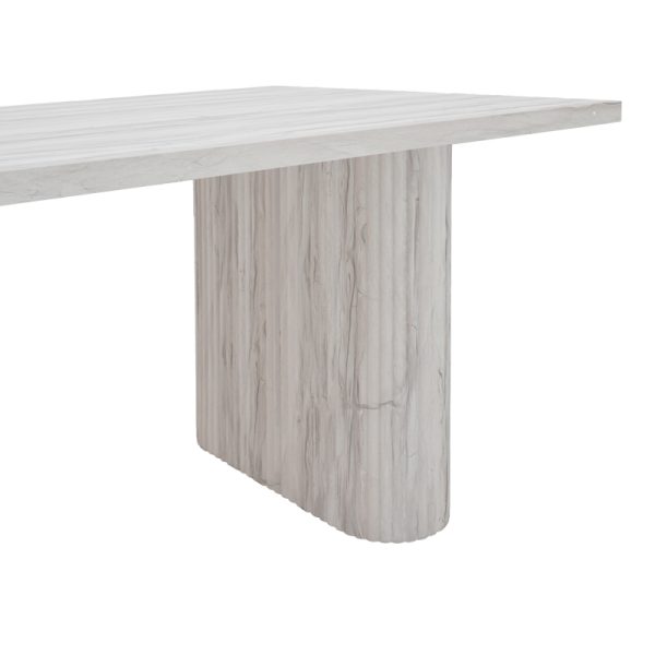101 000094 4 3 Table Loozir pakoworld mdf in white marble color 180x90x75cmIndoor furniture > Dining Tables