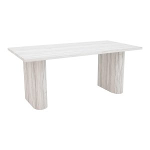 101 000094 6 Table Loozir pakoworld mdf in white marble color 180x90x75cmIndoor furniture > Dining Tables