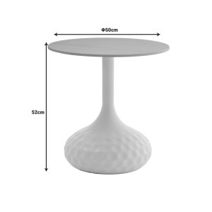 101 000096 3 4 Coffee table Fabron Inart white sintered stone D50x52cmIndoor furniture > Tables auxiliary