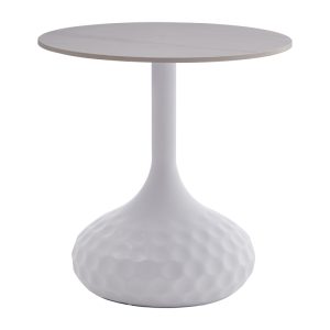 101 000096 6 Coffee table Fabron Inart white sintered stone D50x52cmIndoor furniture > Tables auxiliary