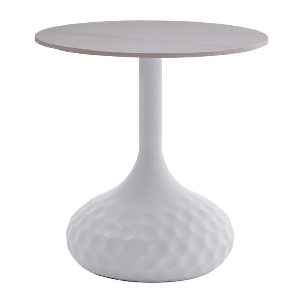 101 000096 6 Coffee table Fabron Inart white sintered stone D50x52cmIndoor furniture > Tables auxiliary