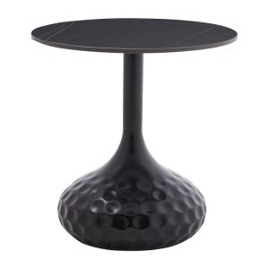 101 000097 6 Coffee table Fabron Inart black sintered stone D50x52cmIndoor furniture > Tables auxiliary