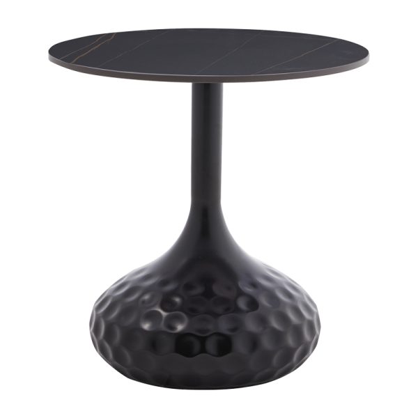 101 000097 6 Coffee table Fabron Inart black sintered stone D50x52cmIndoor furniture > Tables auxiliary