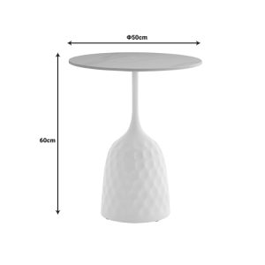 101 000098 3 3 Coffee table Kousien Inart white sintered stone D50x60cmIndoor furniture > Tables auxiliary