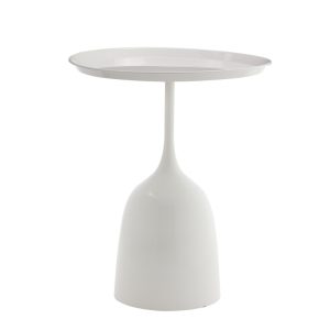 101 000100 6 Coffee table Agrile Inart white metal D50x60cmIndoor furniture > Tables auxiliary