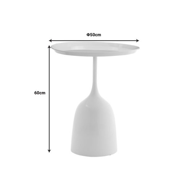 101 000102 3 9 Coffee table Agrile Inart cream metal D50x60cmIndoor furniture > Tables auxiliary
