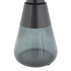 101 000103 2 4 Coffee table Kunlo Inart black metal-black glass D50x53.5cmSPRING OFFERS