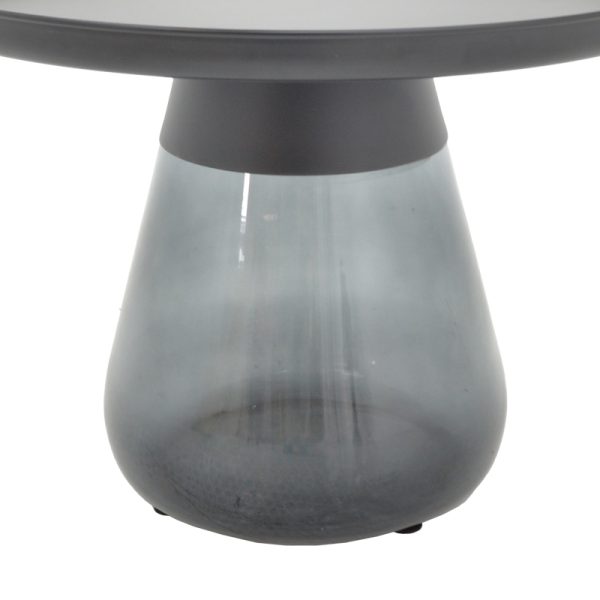 101 000105 2 3 Coffee table Kunlo Inart black metal-black glass D60x42cmIndoor furniture > Tables auxiliary