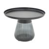 101 000105 5 Escargot stool Inart bouclé fabric in white shade 48x42x44cmIndoor furniture > Stools