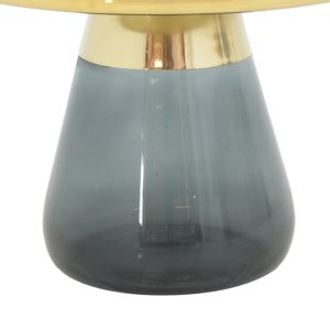 101 000106 2 2 Coffee table Kunlo Inart gold chrome-black glass D60x42cmIndoor furniture > Tables auxiliary