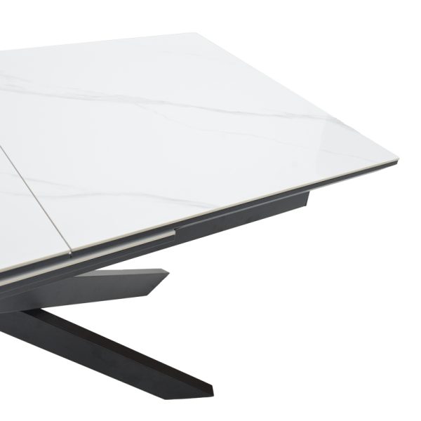 101 000107 4 3 Table Ragemi pakoworld grey mdf-black metal 160-200x90x75cmSPRING OFFERS